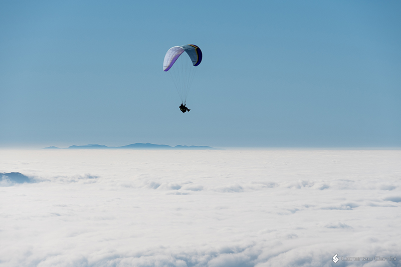 Flying over the clouds