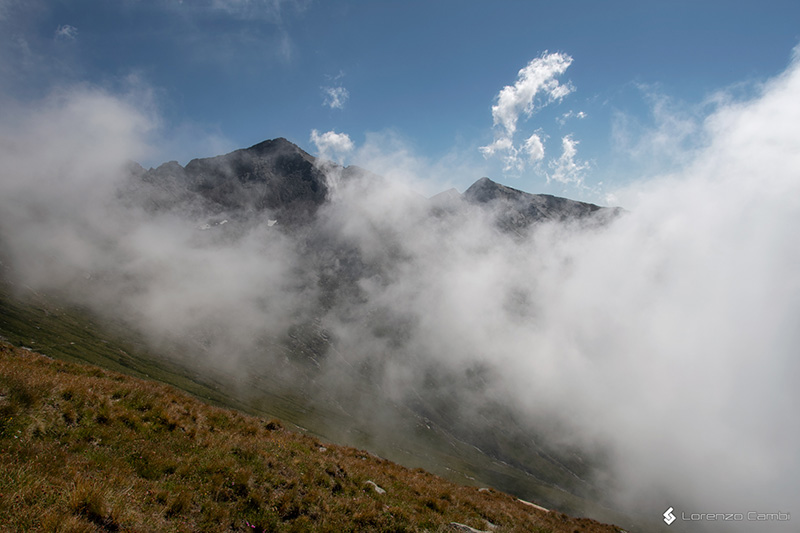 Mountains behind view